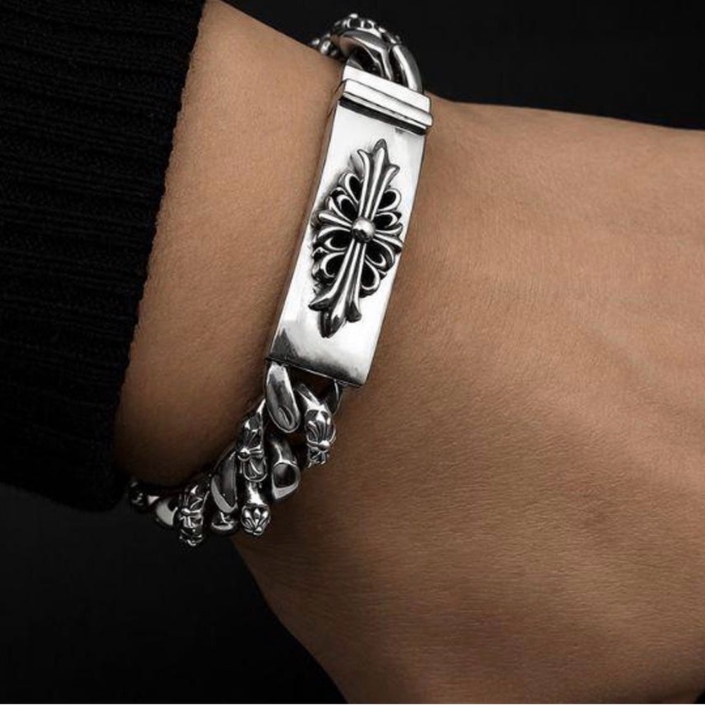 🗡️🖤⚜️ Chrome Hearts thick Chain Bracelet + Box ♥️